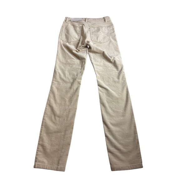 Loft High Waist Skinny Corduroy Pants Size 0 25 Natural Beige New - Picture 3 of 4